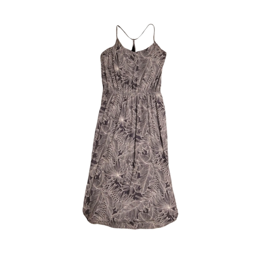 NWT PrAna Woman's Ayla Black Grey Comfy Midi Dress